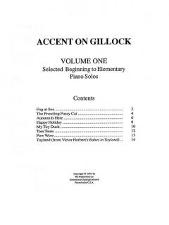 Accent On Gillock Vol. 1 