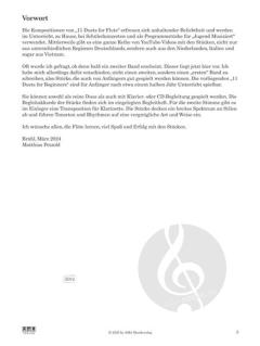 11 Duets for Beginners von Matthias Petzold 