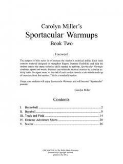 Sportacular Warmups Book 2 von Carolyn Miller 