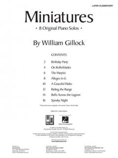 Miniatures Later Elementary Piano Solos von William Gillock 