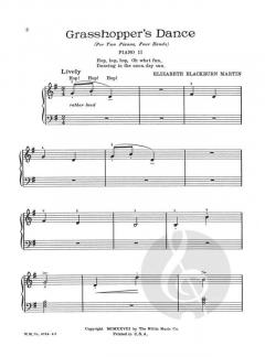 Grasshoppers Dance 2 Pianos 4 Hands von Elizabeth Blackburn Martin 