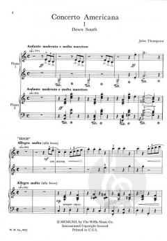 Concerto Americana 2 Pianos 4 Hands von John Thompson 