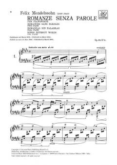 48 Romanze Senza Parole von Felix Mendelssohn Bartholdy 