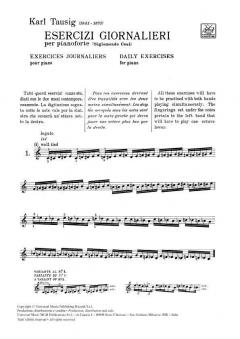 Esercizi Giornalieri Piano Daily Exercises It/fr/en von Carl Tausig 