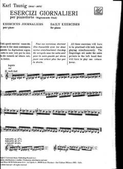 Esercizi Giornalieri Piano Daily Exercises It/fr/en von Carl Tausig 