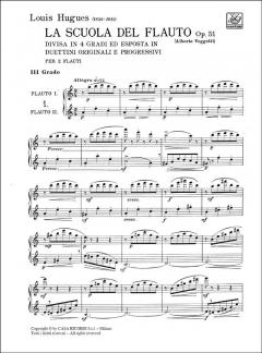 La Scuola Del Flauto Vol. 3 Op. 51 2 Flutes School of the Flute von Luigi Hugues 