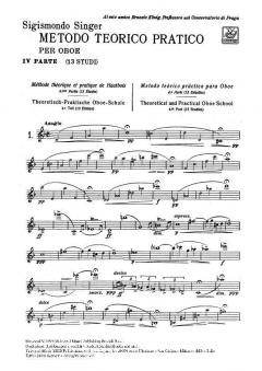 Method In Theory And Practice Part 4 Oboe Metodo Teorico-practico von Sigismondo Singer im Alle Noten Shop kaufen