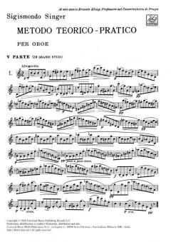 Method In Theory And Practice Part 5 Oboe Metodo Teorico-practico von Sigismondo Singer im Alle Noten Shop kaufen
