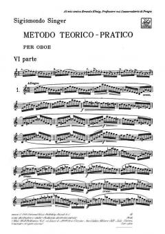 Method In Theory And Practice Part 6 Oboe Metodo Teorico-practico von Sigismondo Singer im Alle Noten Shop kaufen