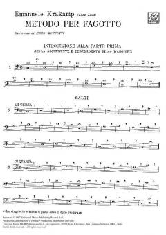 Metodo per fagotto / Bassoon Method / Fagottschule (Emanuele Krakamp) 