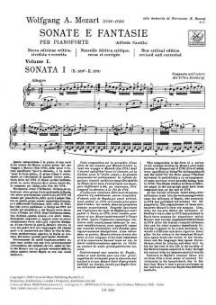 Sonate e Fantasie per Pianoforte Vol. 1 von Wolfgang Amadeus Mozart 