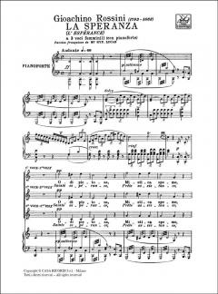 La Speranza With Piano It/Fr No.2 Of 3 Cori (Gioachino Rossini) 