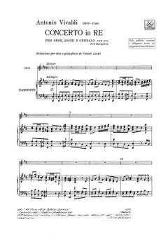 Concerto D Major Oboe With Piano Reduction RV453 FVII#10 T279 von Antonio Vivaldi im Alle Noten Shop kaufen