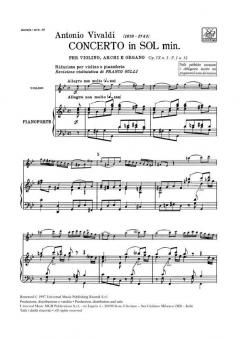 Concerto G Minor Violin With Piano Reduction RV334 Op. 9 No. 3 Fi#52 im Alle Noten Shop kaufen
