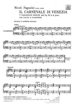 Il Carnevale Di Venezia Seven 7 Variazioni Scelte Violin Piano von Niccolò Paganini im Alle Noten Shop kaufen