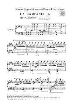 Grande Fantasia Di Bravura Su 'La Campanella' Di Paganini Piano 