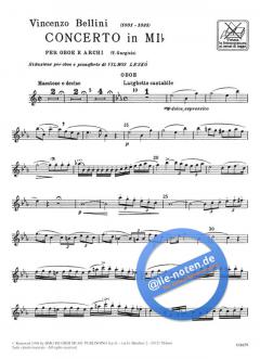 Concerto In E Flat Major For Oboe von Vincenco Bellini im Alle Noten Shop kaufen