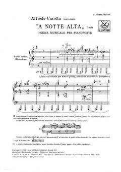 A Notte Alta Piano von Alfredo Casella 