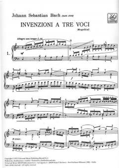 Inventioni a 3 Voci / Three Part Inventions von Johann Sebastian Bach 