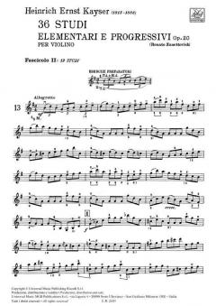 36 Studi Elementari e Progressivi Op. 20 Book 2 von Heinrich Ernst Kayser 