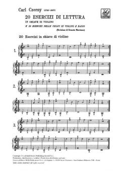 20 Sight Reading Exercises von Carl Czerny 