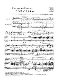 Tu Che Le Vanita Soprano Piano From Don Carlo Act 5 Italian von Giuseppe Verdi 