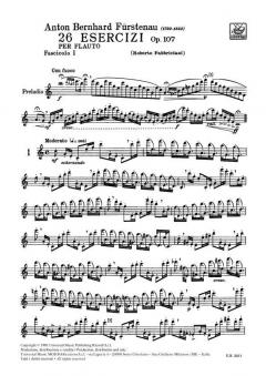 26 Exercises Op. 107 Vol. 1 von Anton Bernhard Fürstenau 