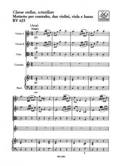 Clarae Stellae Scintillate Motet RV625 Critical Edition (Antonio Vivaldi) 