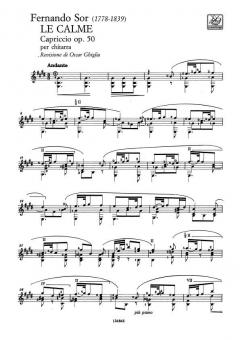 Le Calme Capriccio Op5o Guitar von Fernando Sor 