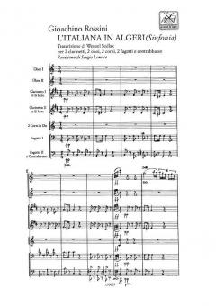 L'Italiana In Algeri Sinfonia For Winds Italian In Algiers (Gioachino Rossini) 