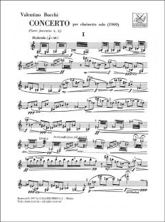 Concerto per clarinetto solo von Valentino Bucchi 