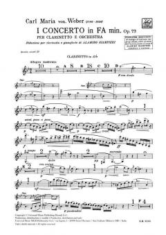 Concerto For Clarinet No.1 In F Minor Op.73 von Carl Maria von Weber 