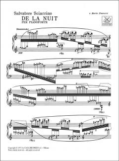 De La Nuit for Piano von Johnny Sciarrino 