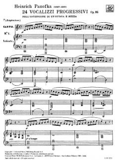 24 Vocalizzi Progressivi Op.85 von Heinrich Panofka 