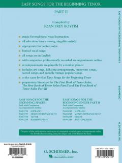 Easy Songs For The Beginning Tenor Part 2 