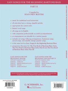 Easy Songs For The Beginning Baritone/Bass Part 2 