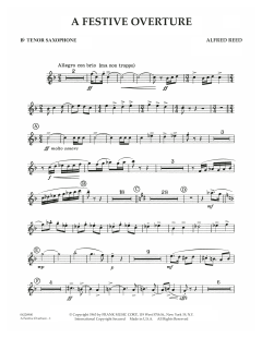 A Festive Overture von Alfred Reed (Download) 