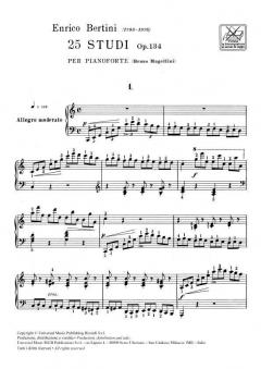 25 Studies Op.134 Piano von Henri Bertini 