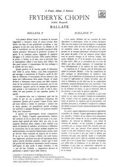 4 Ballate von Frédéric Chopin 