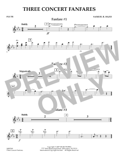 Three Concert Fanfares von Samuel R. Hazo (Download) 