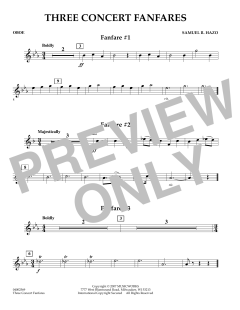 Three Concert Fanfares von Samuel R. Hazo (Download) 