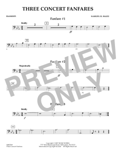 Three Concert Fanfares von Samuel R. Hazo (Download) 