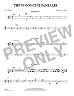 Three Concert Fanfares von Samuel R. Hazo (Download) 