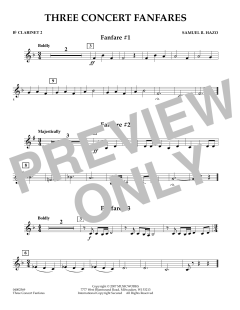 Three Concert Fanfares von Samuel R. Hazo (Download) 