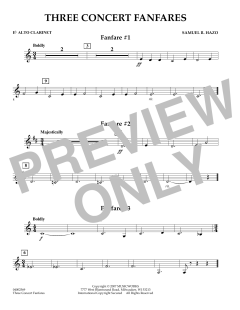 Three Concert Fanfares von Samuel R. Hazo (Download) 