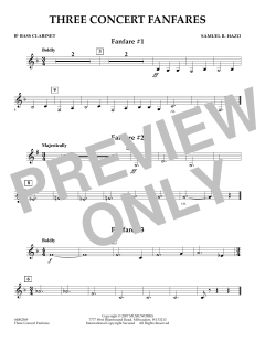 Three Concert Fanfares von Samuel R. Hazo (Download) 