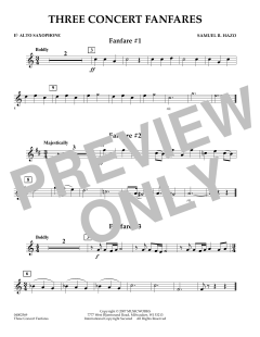 Three Concert Fanfares von Samuel R. Hazo (Download) 