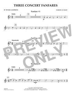 Three Concert Fanfares von Samuel R. Hazo (Download) 