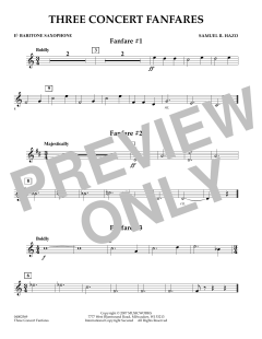 Three Concert Fanfares von Samuel R. Hazo (Download) 