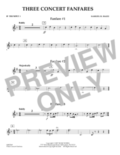 Three Concert Fanfares von Samuel R. Hazo (Download) 